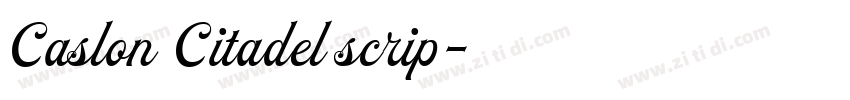 Caslon Citadel scrip字体转换